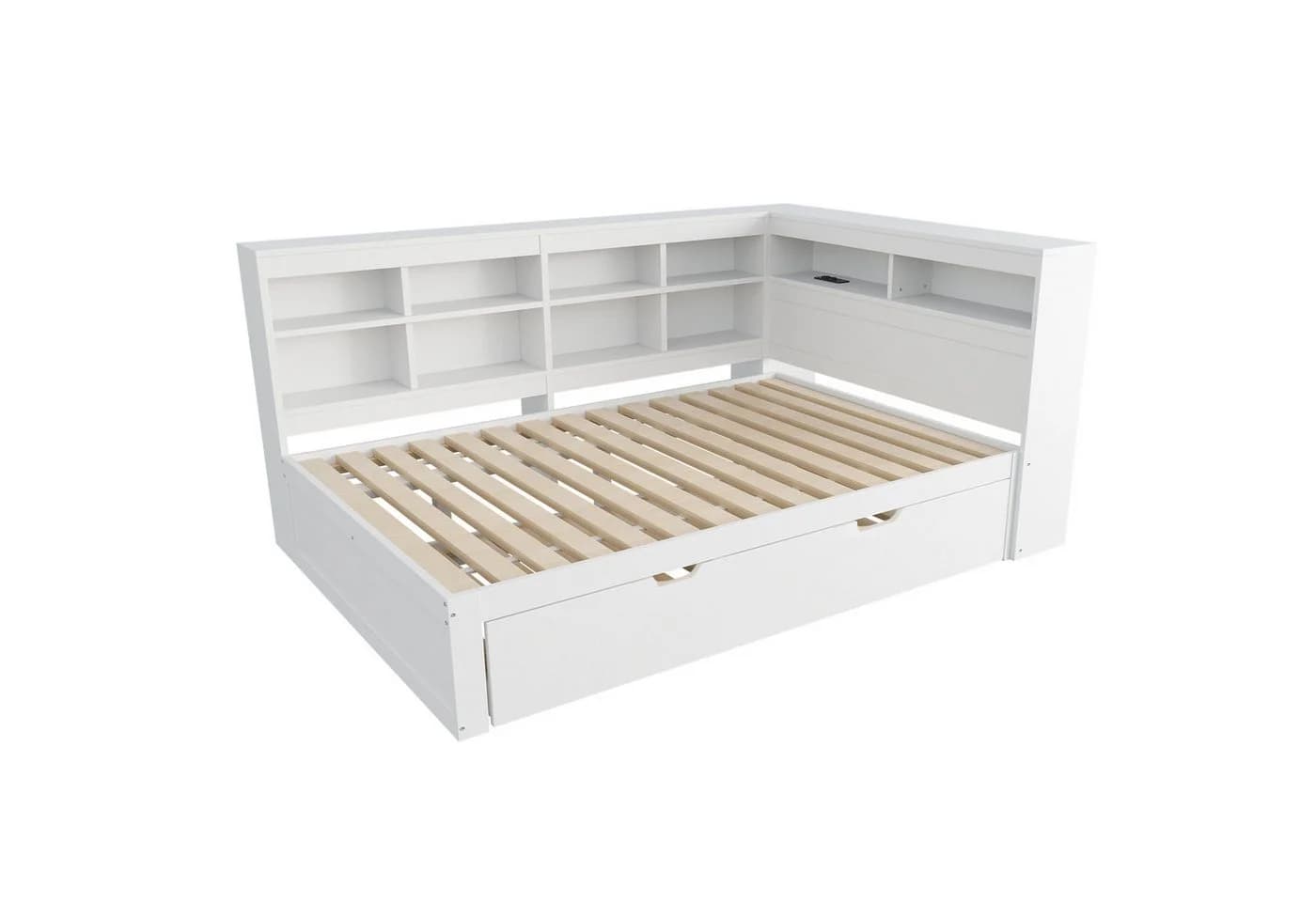 Flieks Massivholzbett Doppelbett mit Stauraum und USB - Bild 5