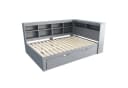 Flieks Massivholzbett Grau mit Stauraum und USB-Aufladen Bild 5