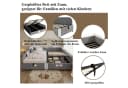 Flieks Polsterbett 90x200 Hydraulisches Stauraumbett mit erhöhtem Zaun Grau Samt Bild 3