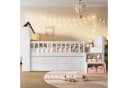 Flieks Kinderbett Halbhohes Hausbett mit LED und 4 Schubladen Weiß Bild 3