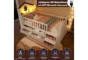 Flieks Kinderbett Halbhohes Hausbett mit LED und 4 Schubladen Weiß Bild 5