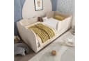 Flieks Daybett Polsterbett mit Ausziehbett Leinen Beige Bild 1