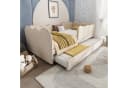Flieks Daybett Polsterbett mit Ausziehbett Leinen Beige Bild 2