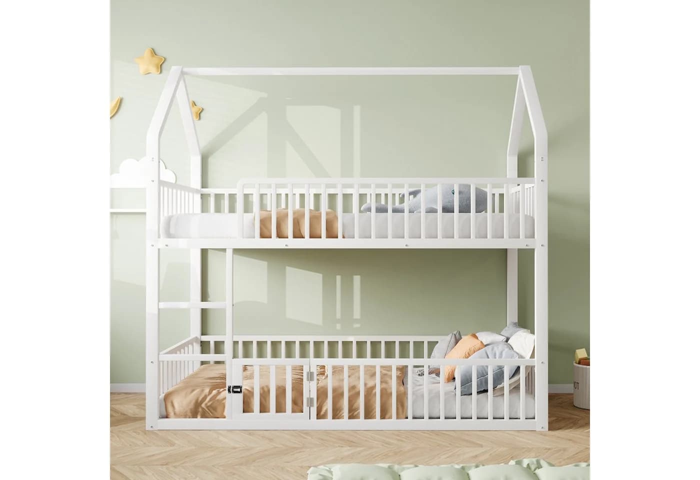 Flieks Etagenbett Metall Hochbett Hausbett 90x200cm