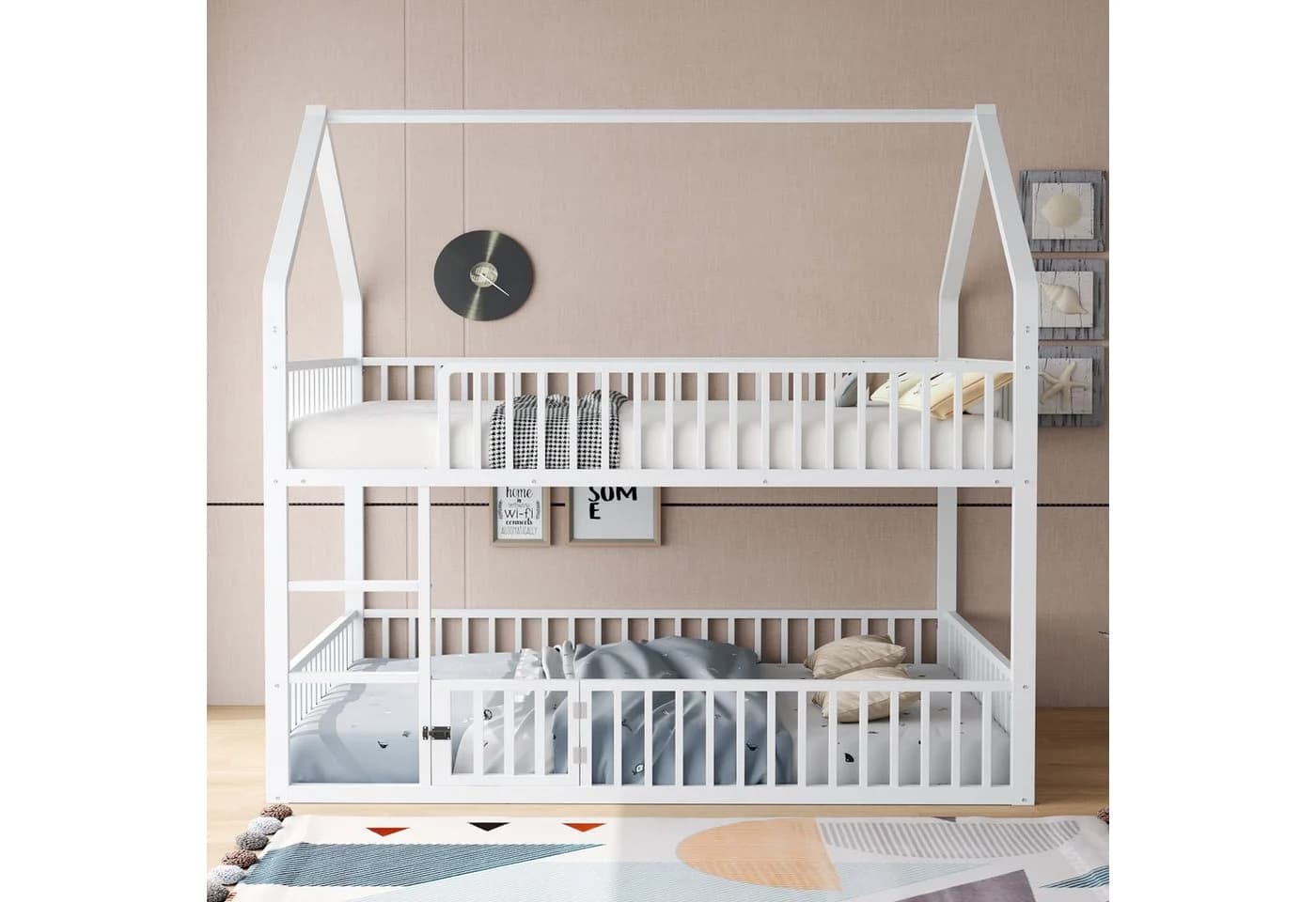 Flieks Etagenbett Metallbett Hochbett Hausbett 140x200cm