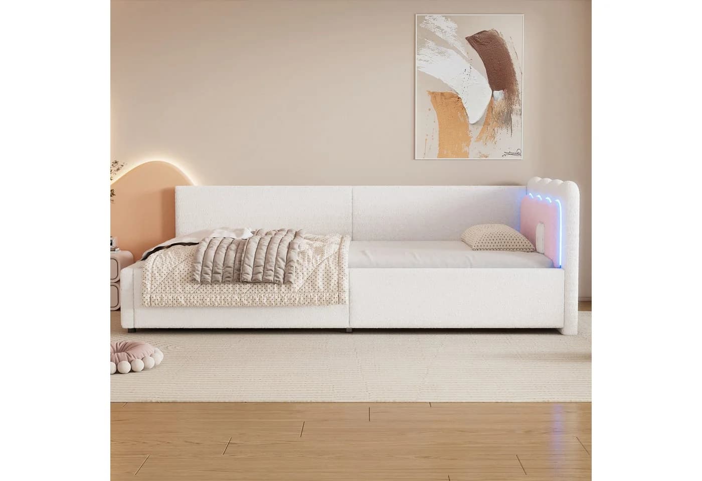 Flieks Daybett Polsterbett mit LED-Licht Weiß - Bild 5