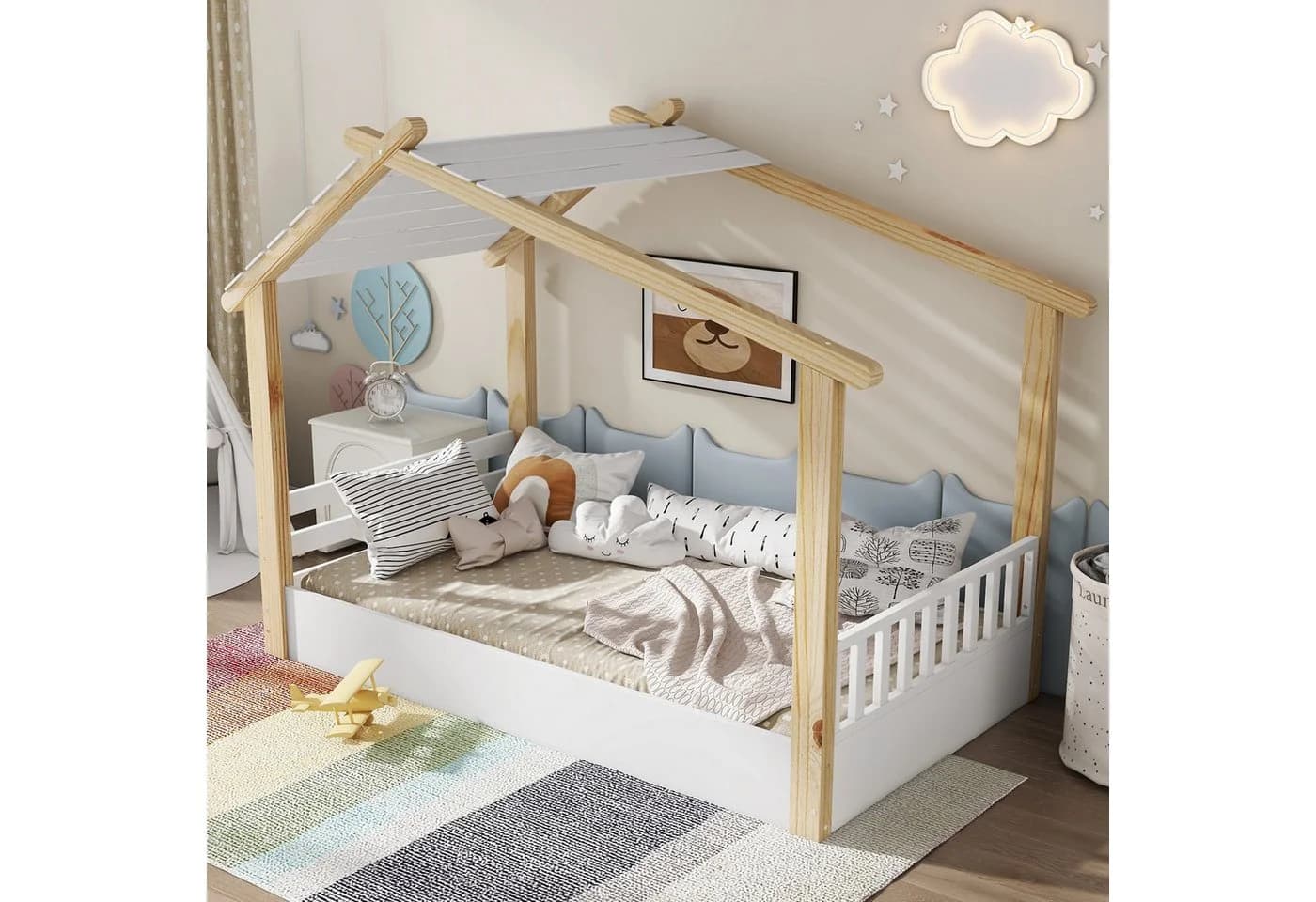 Flieks Kinderbett Hausdesign 90x200cm mit Lattenrost - Bild 2