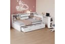 Flieks Kinderbett Daybett 90x200cm Weiß mit Schreibtisch & Stauraum Bild 2