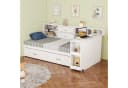 Flieks Kinderbett Daybett 90x200cm Weiß mit Schreibtisch & Stauraum Bild 5