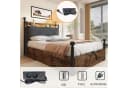 Flieks Himmelbett Hydraulisches Stauraumbett Metallbett 90x190cm mit LED und USB/Typ-C Bild 4