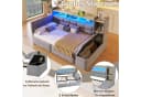 Flieks Daybett Polsterbett 90x190cm mit LED, Aufladen, 2 Schubladen und Polsterbank Bild 5
