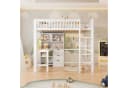 Flieks Hochbett Kinderbett Massivholz mit Schreibtisch und Stauraum Bild 1