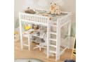 Flieks Hochbett Kinderbett Massivholz mit Schreibtisch und Stauraum Bild 3