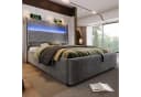 Flieks Polsterbett 90x200 Grau mit LED & USB Bild 1