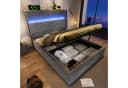 Flieks Polsterbett 90x200 Grau mit LED & USB Bild 2