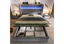 Flieks Polsterbett 90x200 Grau mit LED & USB Bild 3