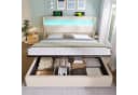 Flieks Polsterbett Beige mit LED & USB Bild 3
