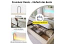 Flieks Polsterbett Beige mit LED & USB Bild 5