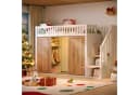 Flieks Hochbett Kinderbett 90x200cm mit LED-Beleuchtung und Stauraum Bild 2