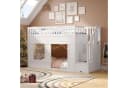 Flieks Hochbett Kinderbett Hausbett 90x200cm mit Stauraumtreppe Bild 2