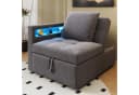 Flieks Daybett Polsterbett Schlafsofa mit verstellbarer Rückenlehne LED USB/Typ-C Bild 4