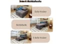 Flieks Daybett Polsterbett Schlafsofa mit verstellbarer Rückenlehne LED USB/Typ-C Bild 5