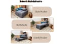 Flieks Daybett Polsterbett Schlafsofa mit verstellbarer Rückenlehne LED USB Typ-C Bild 5