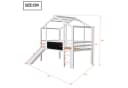 Flieks Hochbett Kinderbett Hausbett mit Rutsche und Graffiti-Tafel Weiß Bild 5