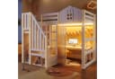 Flieks Kinderbett Hausbett mit LED und Stauraumtreppe Bild 2