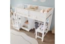Flieks Hochbett Kinderbett 90x200cm mit Schreibtisch und Stauraum Bild 4