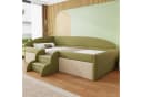 Flieks Polsterbett Kinderbett Schlafsofa 90x190cm mit Treppe und Lattenrost Bild 2