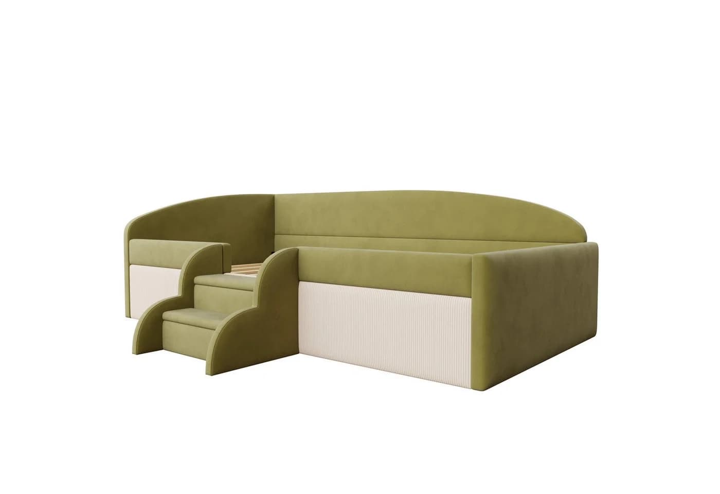 Flieks Polsterbett Kinderbett Schlafsofa 90x190cm mit Treppe und Lattenrost - Bild 4