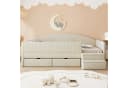Flieks Kinderbett Einzelbett 90x190cm mit 2 Schubladen Treppe Rausfallschutz Bild 1
