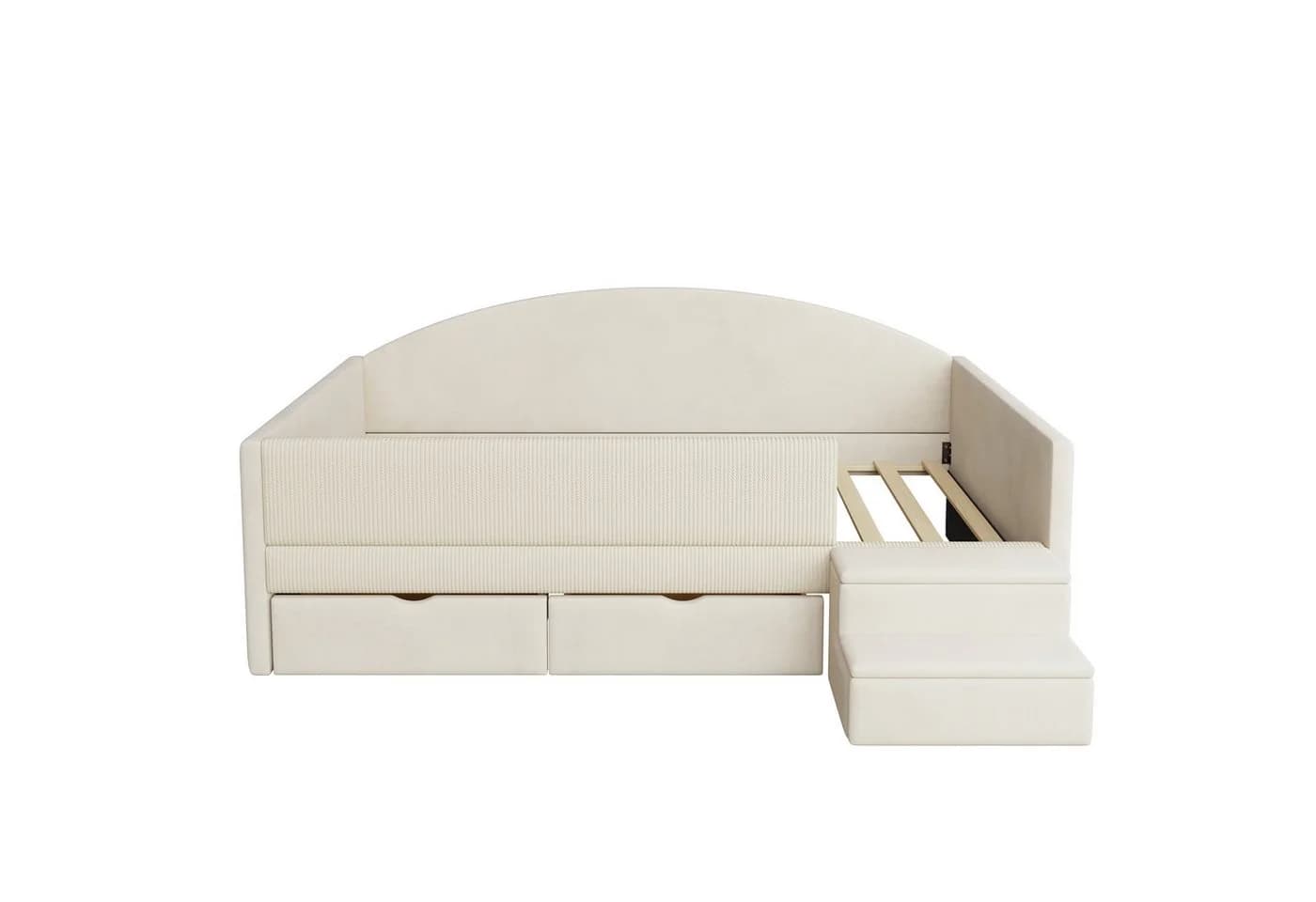 Flieks Kinderbett Einzelbett 90x190cm mit 2 Schubladen Treppe Rausfallschutz - Bild 5