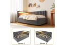 Flieks Daybett Polsterbett Schlafsofa Einzelbett 90x200cm mit hydraulischem Stauraum Bild 5