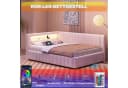 Flieks Daybett Polsterbett Schlafsofa Beige Samt mit LED & USB Bild 3