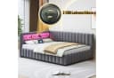 Flieks Daybett Polsterbett mit LED und USB grau Bild 4