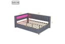 Flieks Daybett Polsterbett mit LED und USB grau Bild 5