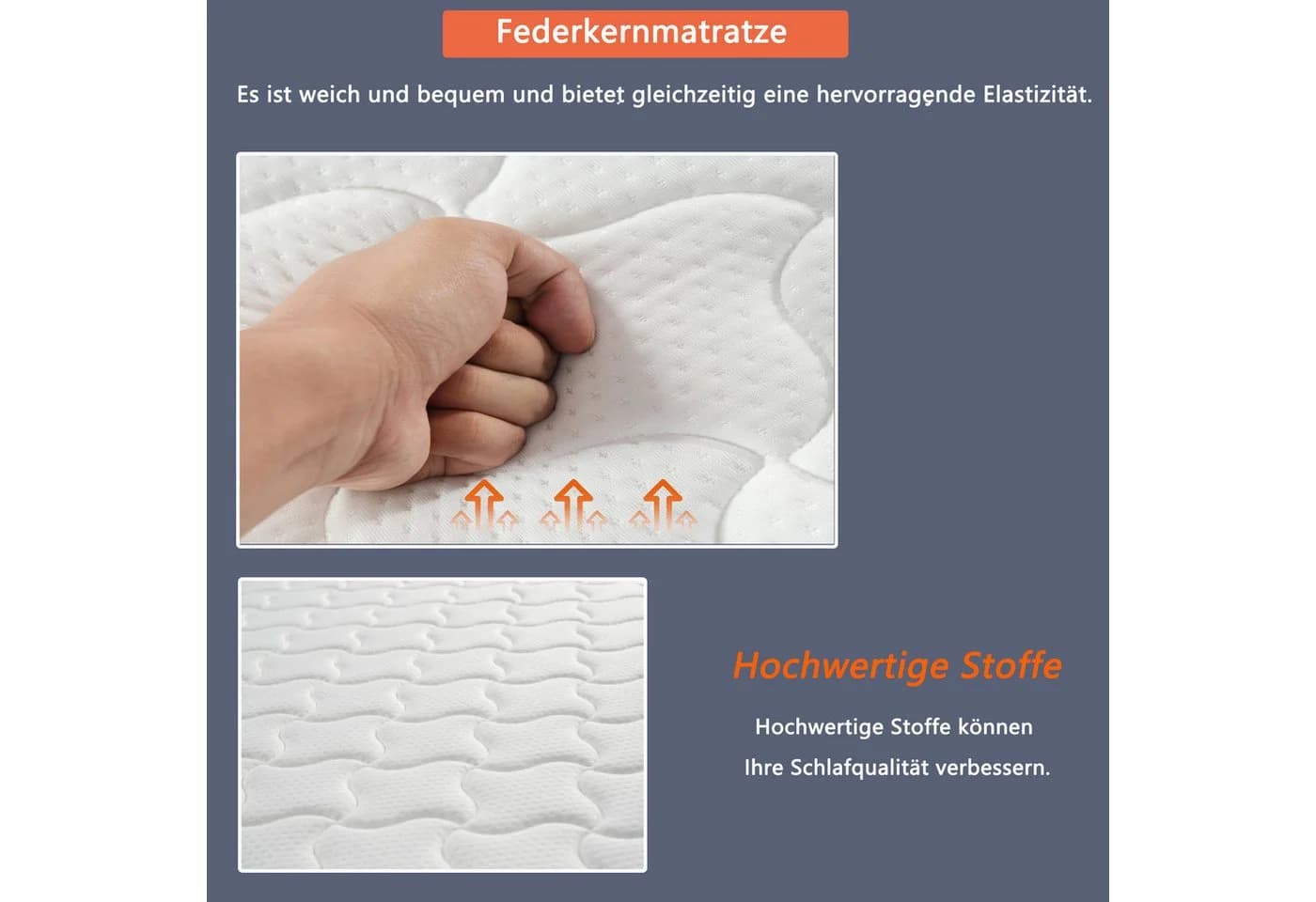 Federkernmatratze Flieks 10 cm Härtegrad H3 Ergonomisch - Bild 4