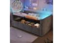 Flieks Polsterbett mit LED und Stauraum Grau Samt Bild 2