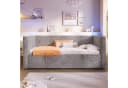Flieks Polsterbett mit LED und Stauraum Grau Samt Bild 4