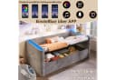 Flieks Polsterbett mit LED und Stauraum Grau Samt Bild 5