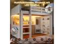 Flieks Hochbett Kinderbett 140x200cm mit LED-Lichtleiste Bild 5