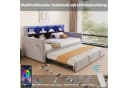 Flieks Daybett LED Polsterbett 90/180x190cm mit Ausziehbett und Staufächern Bild 5