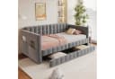 Flieks Daybett Polsterbett Schlafsofa Kinderbett 90x190cm mit Stautasche & Schubladen Bild 2