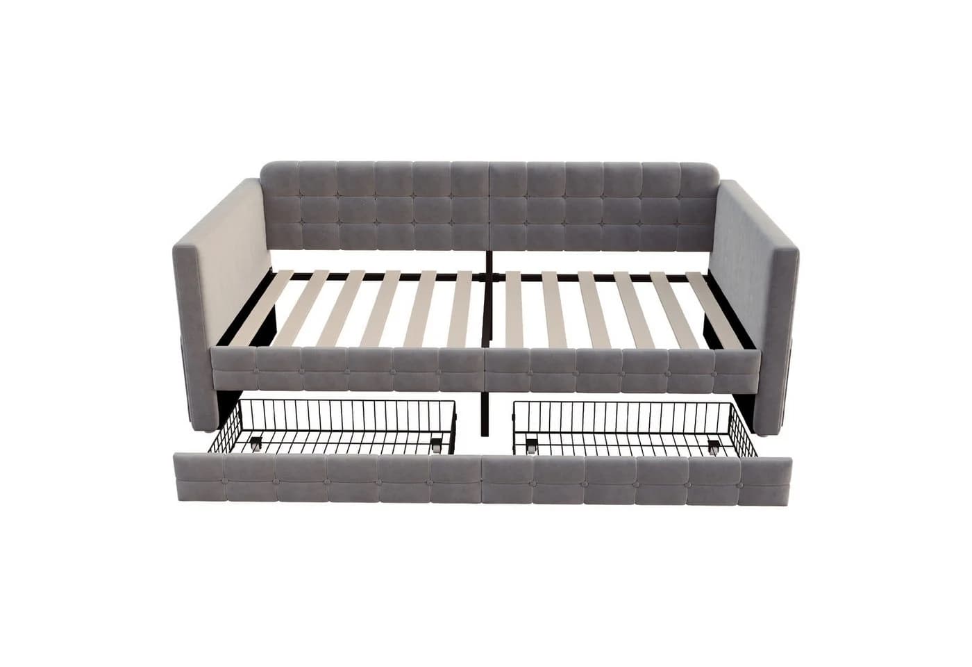 Flieks Daybett Polsterbett Schlafsofa Kinderbett 90x190cm mit Stautasche & Schubladen - Bild 5