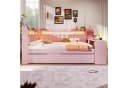 Flieks Daybett Polsterbett 140x200cm mit Ausziehbett 90x190cm USB LED Schreibtisch Bild 3