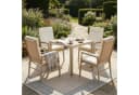 Merax Gartenlounge-Set 5-tlg. Beige/Braun WPC & Textilene Bild 1