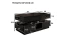 Merax Couchtisch hochglanz Schwarz mit LED-Beleuchtung & Steckdose Bild 5