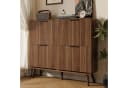 Merax Schuhschrank Walnussholz-Optik mit Massivholzbeinen Bild 3